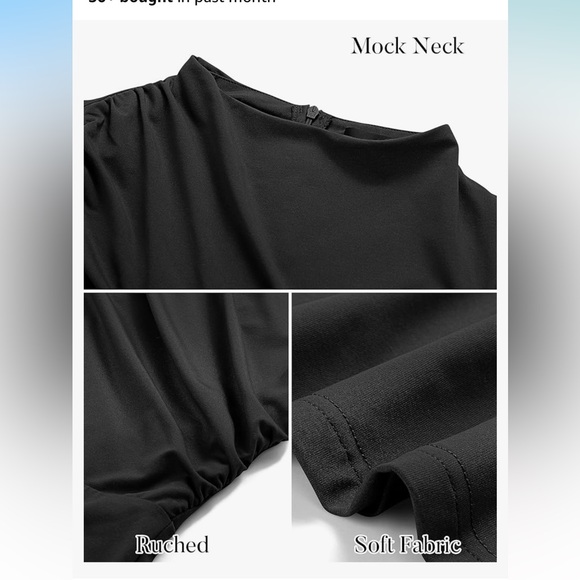 Elegant Black Long Sleeve Dress - Picture 4 of 4